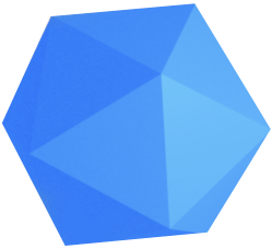 blue icosahedron